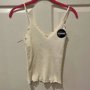 FRER NWT CHYRII cream tank, medium